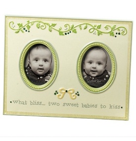 Baby Twins Frame | Double Photo | Twin Bliss | Grasslands Road Peas in a Pod