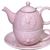 Andrea by Sadek Peony Pink Tea For One Teapot & Cup