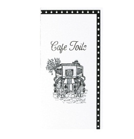 Jessie Steele Cafe Toile Recipe File Book binder-packet pages-recipe cards