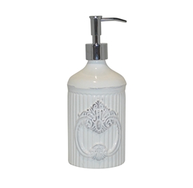 Skyros Designs Crista White Bath-Kitchen Soap Lotion Pump Dispenser