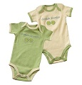 Grasslands Road Baby Twins Onesies Double Trouble Peas in a Pod