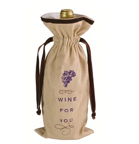 Gift of Thanks Fabric Wine Gift Bag by Grasslands Road